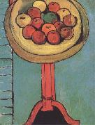 Henri Matisse Apples on the Table against a Green Background (mk35) oil painting on canvas